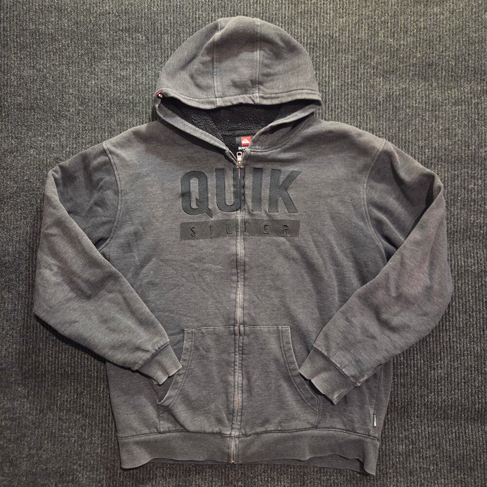 Y2k Quicksilver Dark Gray Jacket XXL Cotton Blend